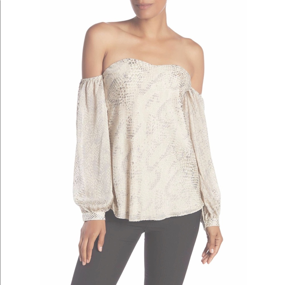 Haute Hippie My Amour Off-the-Shoulder Blouse NWT